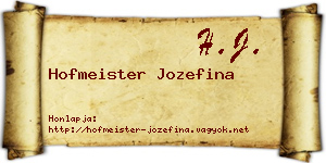 Hofmeister Jozefina névjegykártya